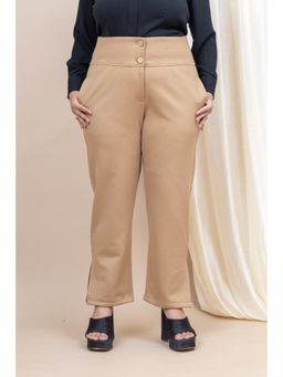 Mamicha - Cheeky All Day Long Straight Length Beige Trouser
