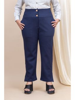 Mamicha - Cheeky All Day Long Straight Length Navy Blue Trouser