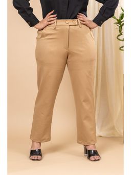Mamicha - Womens Boss Formal Beige Trouser