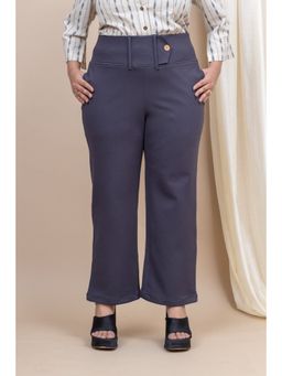 Mamicha - Lady Leader High Waist Grey Trouser With Pockets