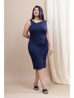 Mamicha - Moonbeam Sleeveless Bodycon Navy Blue Dress