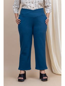Mamicha - Pioneering Workwear High Waist Blue Trouser