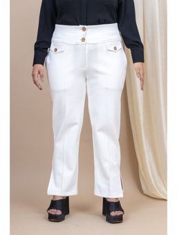 Mamicha - Vanguard Straight White Trouser With Pockets