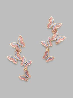 Globus - Contemporary Gold Plated Drop Earrings-3623461001