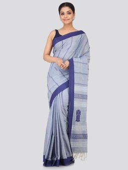 PinkLoom - Women's Cotton Saree With Unstitched Blouse Piece