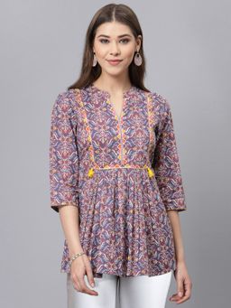 QOMN - Multi Color Printed Top