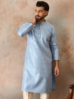ETHNIC BAY - Blue Floral Regular Kurta