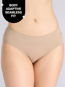 Nykd by Nykaa - Adapt360° Seamless Hipster Panty with No-Roll, Dig-Free Fit & Cotton Gusset NYP410 D Nude