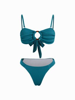 Cider - Adjustable Straps Bowknot Bikini Set