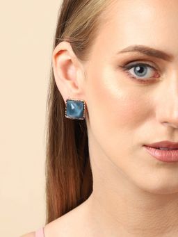 Sohi - Gold Plated Party Designer Stone Stud for Women