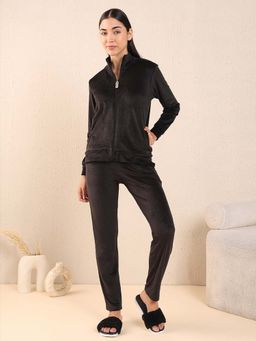 Sweet Dreams - Women Black Embellished Tracksuit