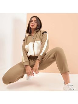 Sweet Dreams - Women Brown Colorblock Tracksuit