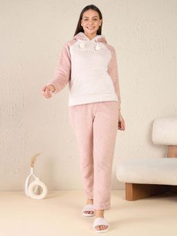 Sweet Dreams - Women Beige Colorblock Tracksuit