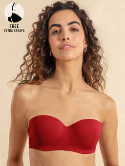 Nykd by Nykaa - The Ultimate Multiway Strapless Padded Wired Bra NYB027 Red