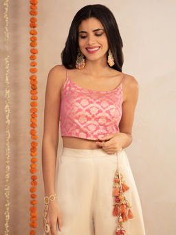 Gajra Gang - Sunehri Pink Crop Top