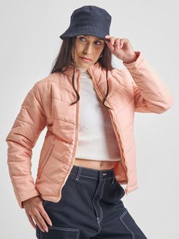TOKYO TALKIES - Women Dusty Pink Puffer Jacket