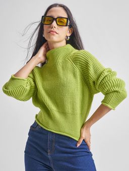 TOKYO TALKIES - Women High Neck Long Sleeve Sweater