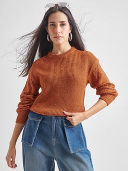 TOKYO TALKIES - Women Round Neck Long Sleeve Sweater