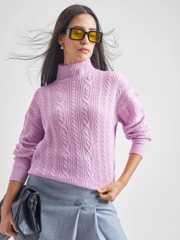 TOKYO TALKIES - Women High Neck Long Sleeve Sweater