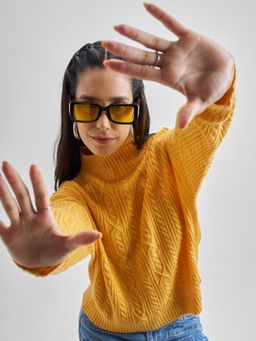 TOKYO TALKIES - Women High Neck Long Sleeve Sweater