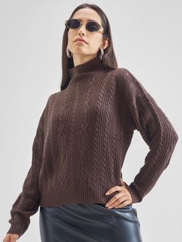 TOKYO TALKIES - Women High Neck Long Sleeve Sweater