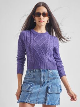 TOKYO TALKIES - Women Round Neck Long Sleeve Sweater