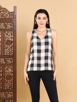 AAVYAM - Multi-Color Sleeveless V-Neck Top