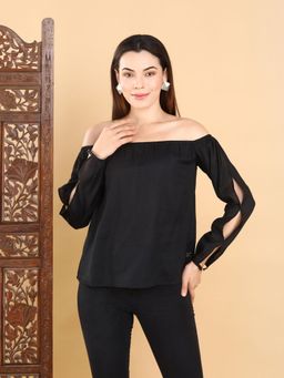 AAVYAM - Black Off-Shoulder Top