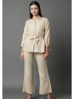 B Label - Beige Classic Koa Bomber Jacket