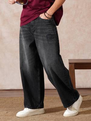 Buy WROGN Baggy Fit Dark Grey Jeans 28