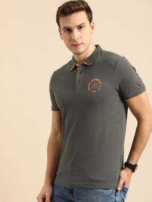 Grey Regular Fit Regular Collar Long Sleeves Cotton Men's Shirt by Being Human Clothing main image 0