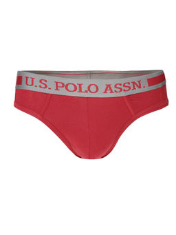 U.S. POLO ASSN. - Red Contrast Waist Hip Cotton Brief