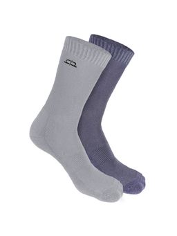Heelium - Bamboo Crew Socks for Men - 2 Pairs - Grey - Dg - Odour Free - Anti Blister