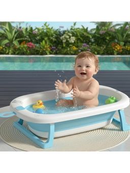 Safe-O-Kid - All-in-One Foldable Baby Bathtub - Blue (0-36 Months)