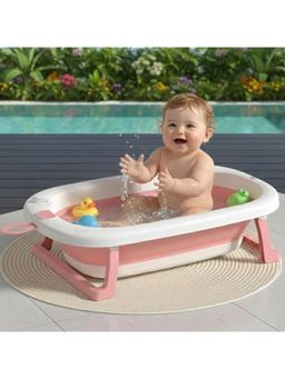 Safe-O-Kid - Foldable Baby Bath Tub - Pink (0-36 Months)