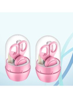 Safe-O-Kid - Baby 4-in-1 Nail Grooming Set for Newborns - Pink (Pack of 2) (0-36 Months)
