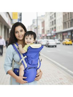 Safe-O-Kid - Newborn Baby 4 in 1 Baby Carrier with Detachable Hip Seat - Blue (0-36 Months)