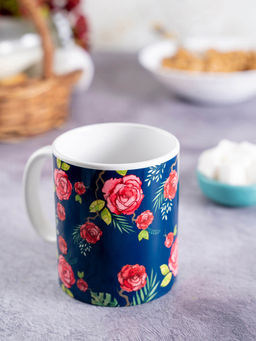 KOLOROBIA - Misty Morning Roses Blue Classic Mug
