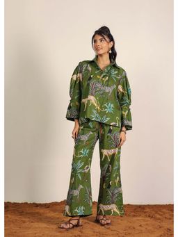 Kaori By Shreya - Green Printed Co-Ord (Set of 2)