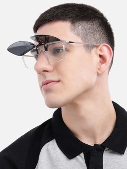 Carlton London - Square Sunglasses Clip with UV Protected and Polarized Lens (58)