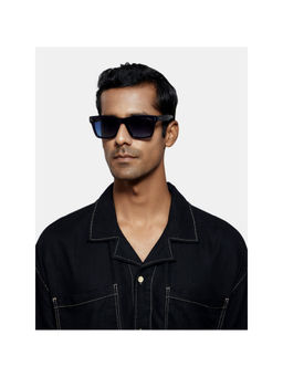 Opium Eyewear - Blue Plastic Full Rim Sunglasses for Men (55)