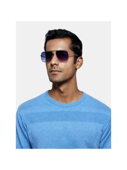 Opium Eyewear - Silver Metal Full Rim Sunglasses for Men (59)