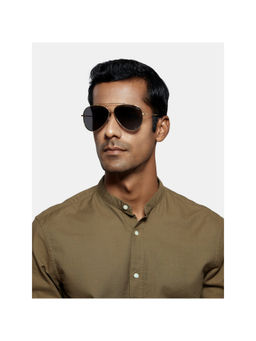 Opium Eyewear - Gold Metal Full Rim Sunglasses for Men (60)