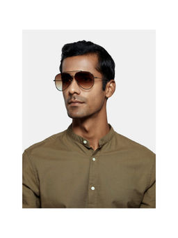 Opium Eyewear - Grey Metal Full Rim Sunglasses for Men (60)