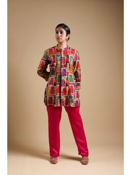 THETAA - Pink Hand-Embroidered Co-Ord (Set of 2)