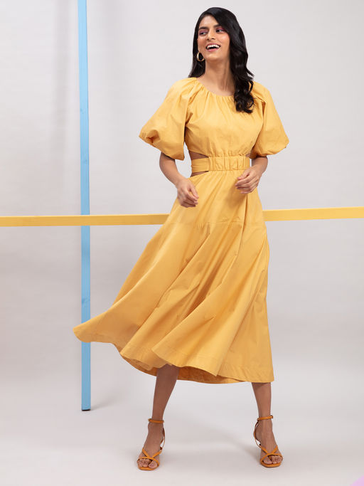 slim fit dress slacks Elegant Two Piece Yellow Prom Dress with Lace Top – FancyVestido main image 1