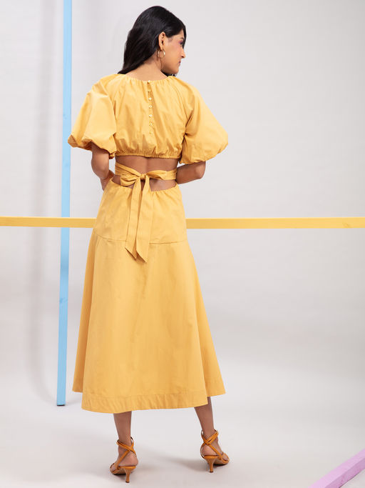 Buy Twenty Dresses by Nykaa Fashion Yellow Too Advanced For This Era Dress  Online