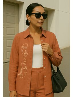 Label Rishmaan - Brown Facia Shirt