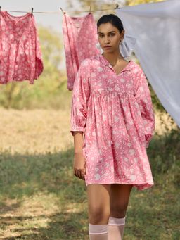 Notch Above - Pink Madeline Kimono Mini Dress