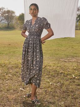 Notch Above - Black Maria Smocking Midi Dress